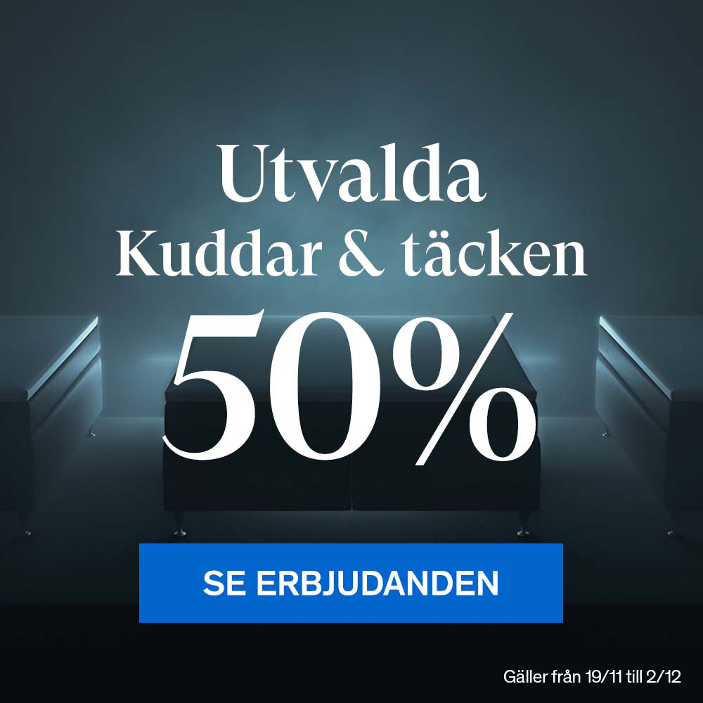 Utvalda kuddar och täcken 50% Black Weeks Erbjudande